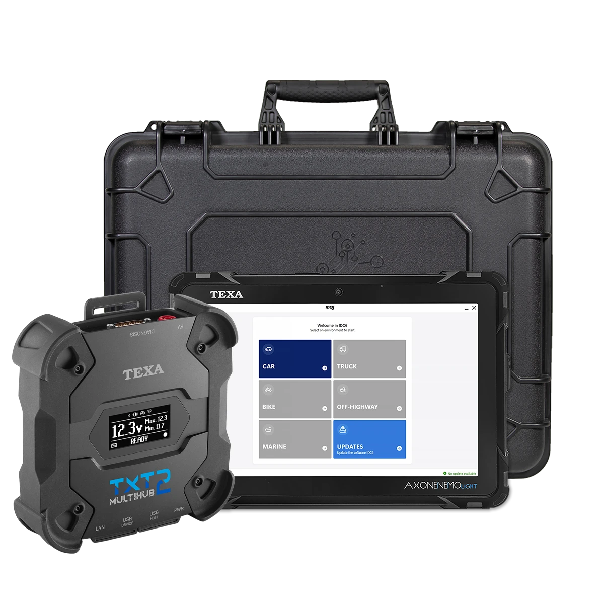 Texa Car Diagnostic Kit with Axone Plus Tablet and Multihub TXT 2