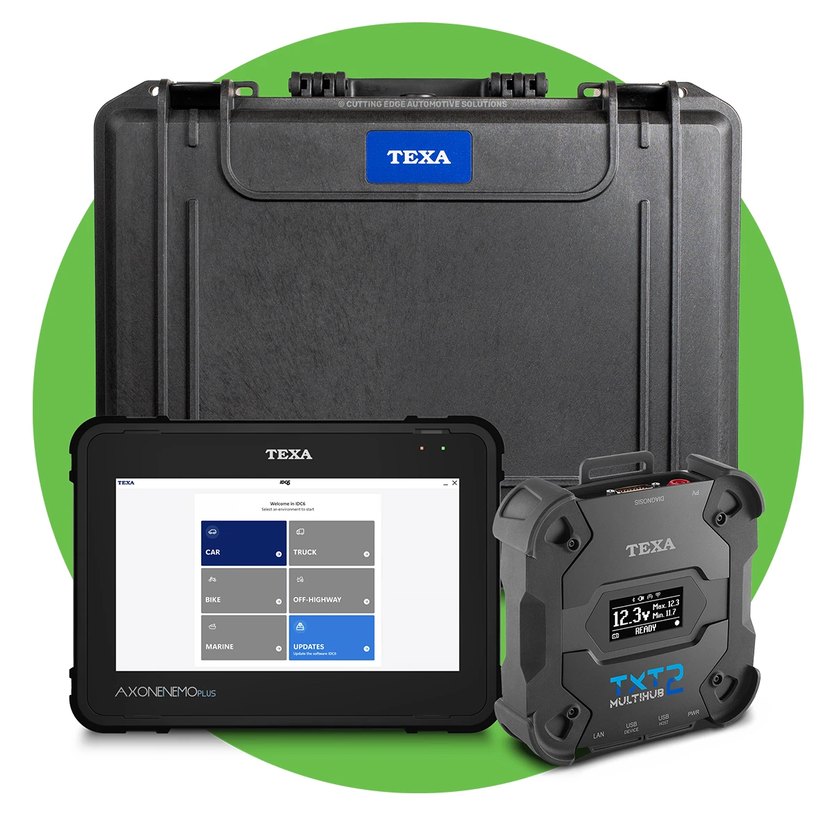 TEXA AXONE PLUS SUPERCAR DIAGNOSTIC KIT w/ MULTIHUB