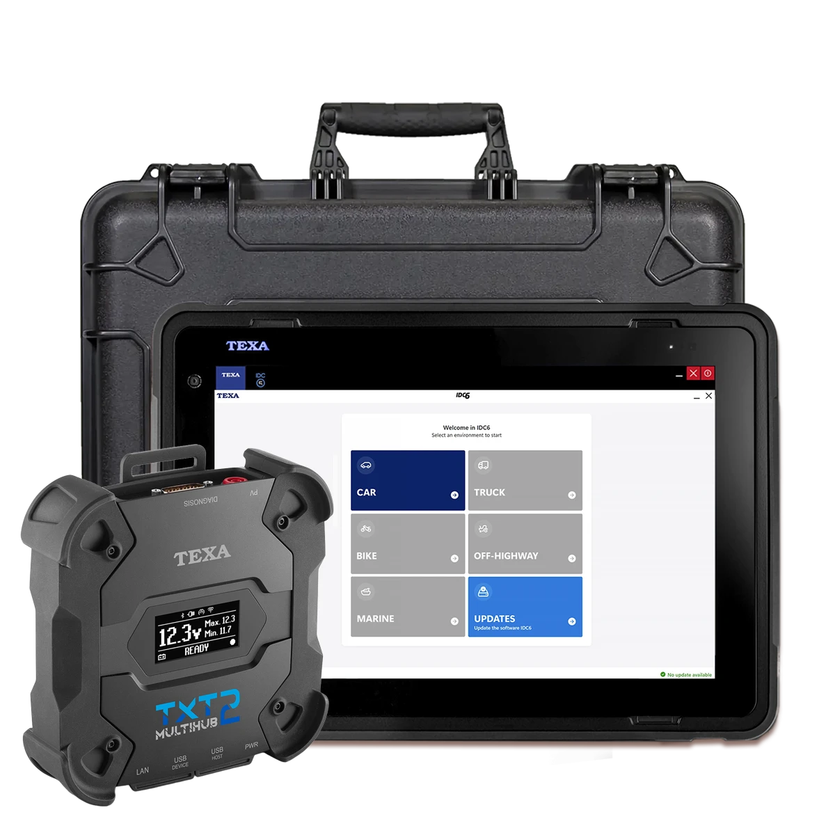 Texa Car Diagnostic Kit with Axone Voice Tablet and Navigator TXT Multihub 2
