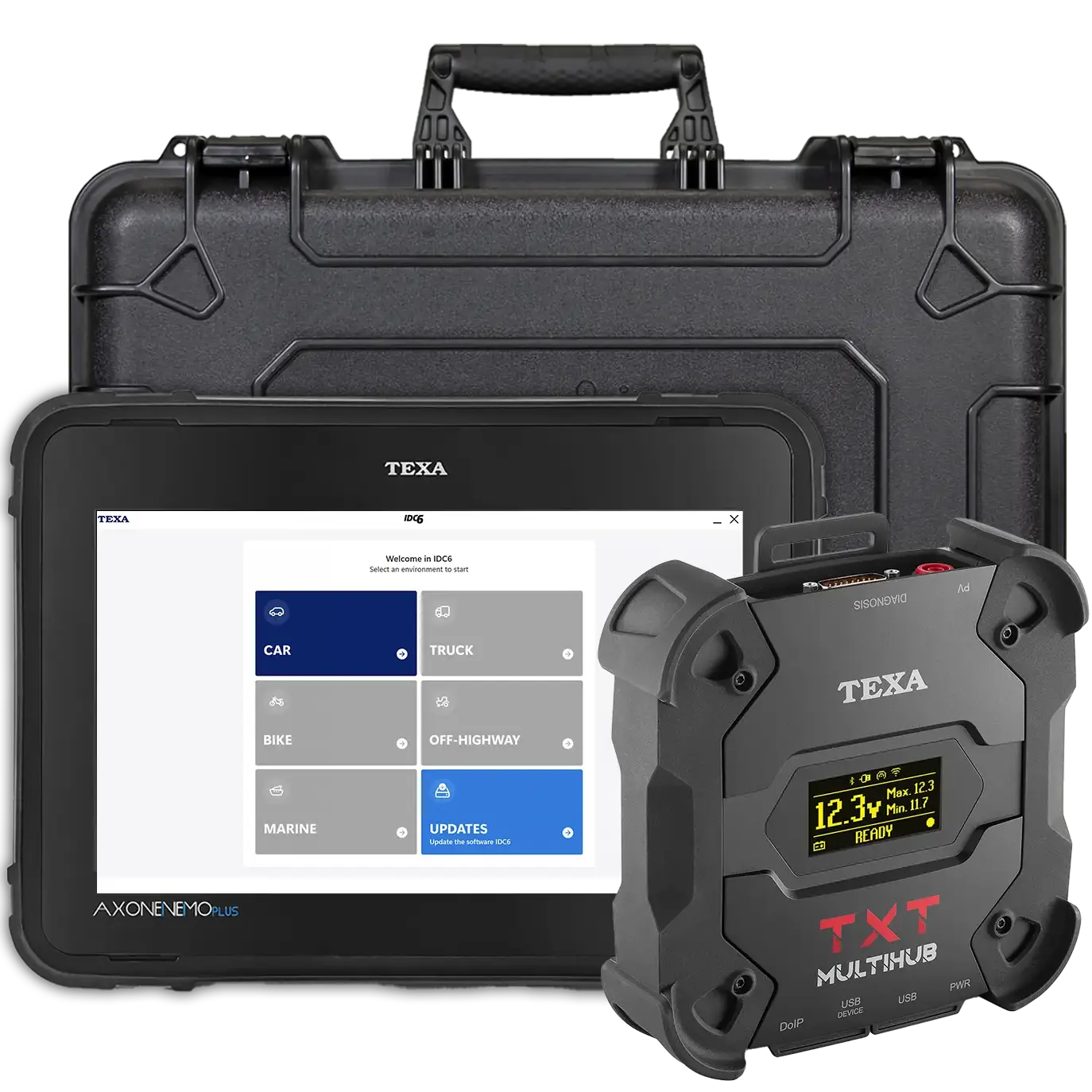 TEXA AXONE PLUS SUPERCAR DIAGNOSTIC KIT w/ MULTIHUB